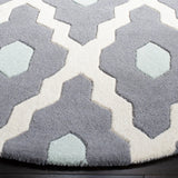 Safavieh Chatham 5'-0" x 5'-0" Rug in Ivory / Dark Grey