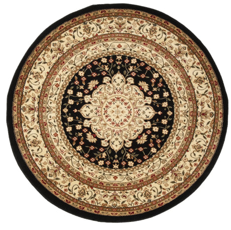 Safavieh Lyndhurst 5'-3" x 5'-3" Rug in Black / Ivory