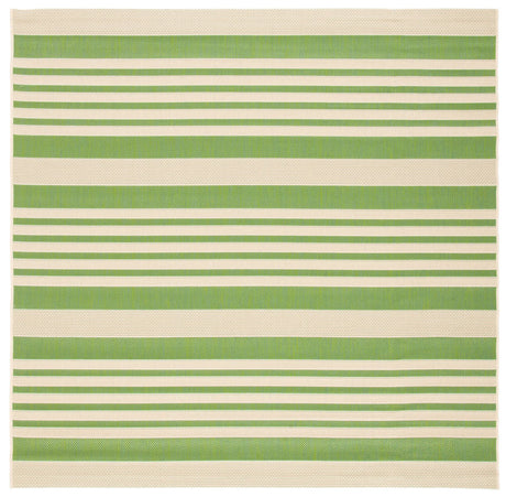 Safavieh Courtyard 6'-7" x 6'-7" Rug in Green / Beige