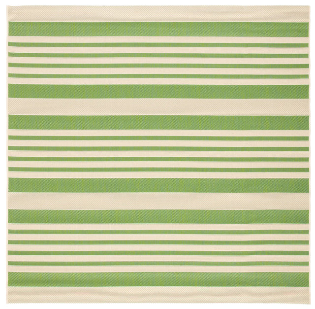 Safavieh Courtyard 6'-7" x 6'-7" Rug in Green / Beige