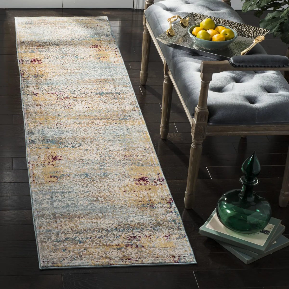 Safavieh Aria 2'-0" x 8'-0" Rug in Yellow / Cream