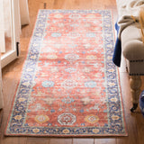 Safavieh Saffron 2'-3" x 8'-0" Rug in Rust / Navy