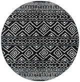 Safavieh Tulum 5'-0" x 5'-0" Rug in Black / Ivory