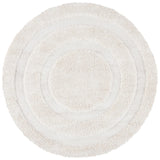 Safavieh Florida Shag 5'-0" x 5'-0" Rug in Creme / Creme