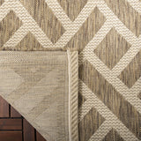Safavieh Courtyard 5'-3" x 7'-7" Rug in Brown / Light Beige