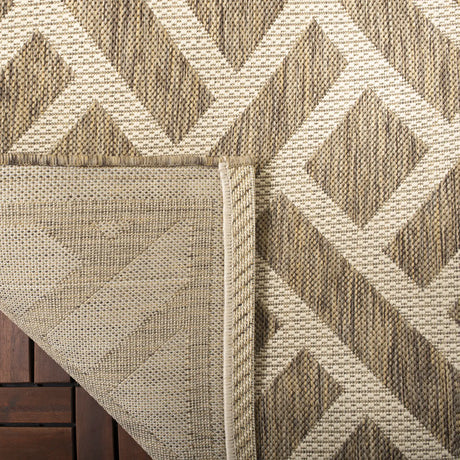 Safavieh Courtyard 5'-3" x 7'-7" Rug in Brown / Light Beige