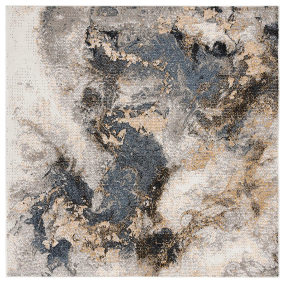 Safavieh Pyramid 6'-7" x 6'-7" Rug in Grey / Navy Gold