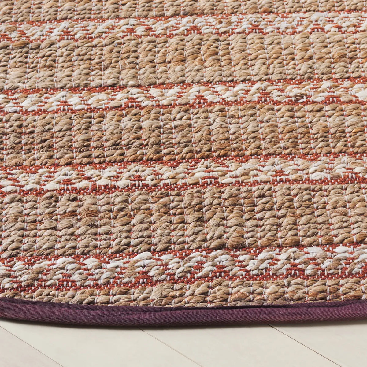 Safavieh Natural Fiber 7'-0" x 7'-0" Rug in Rust / Natural