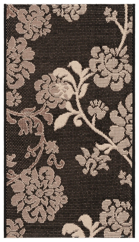 Safavieh Courtyard 2'-0" x 3'-7" Rug in Black Natural / Brown