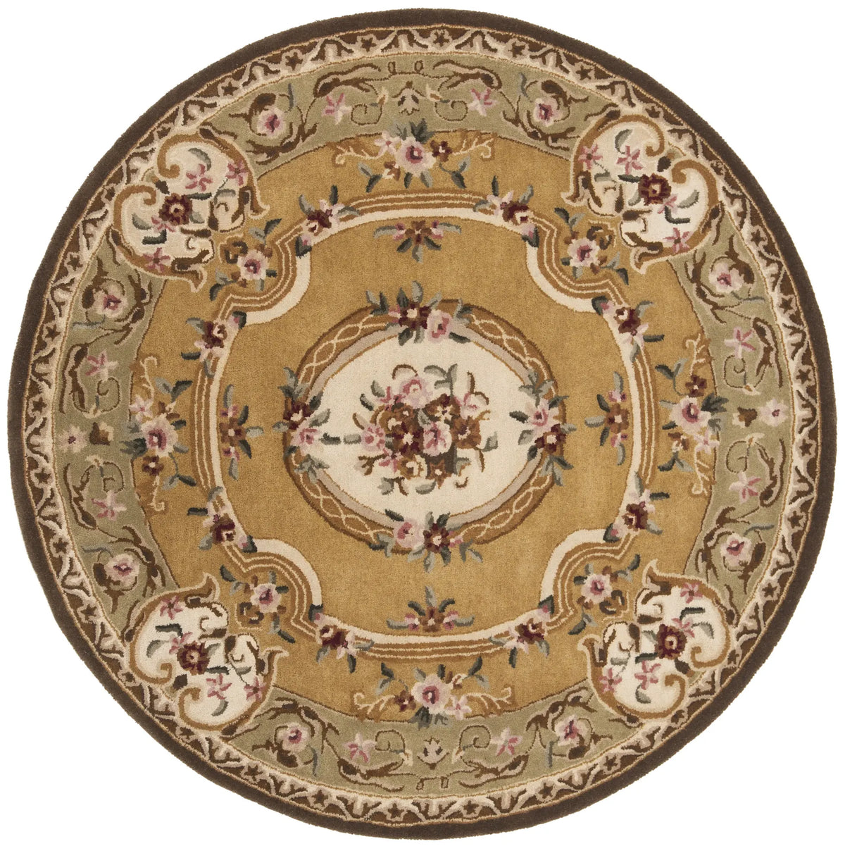 Safavieh Classic 6'-0" x 6'-0" Rug in Light Gold / Green