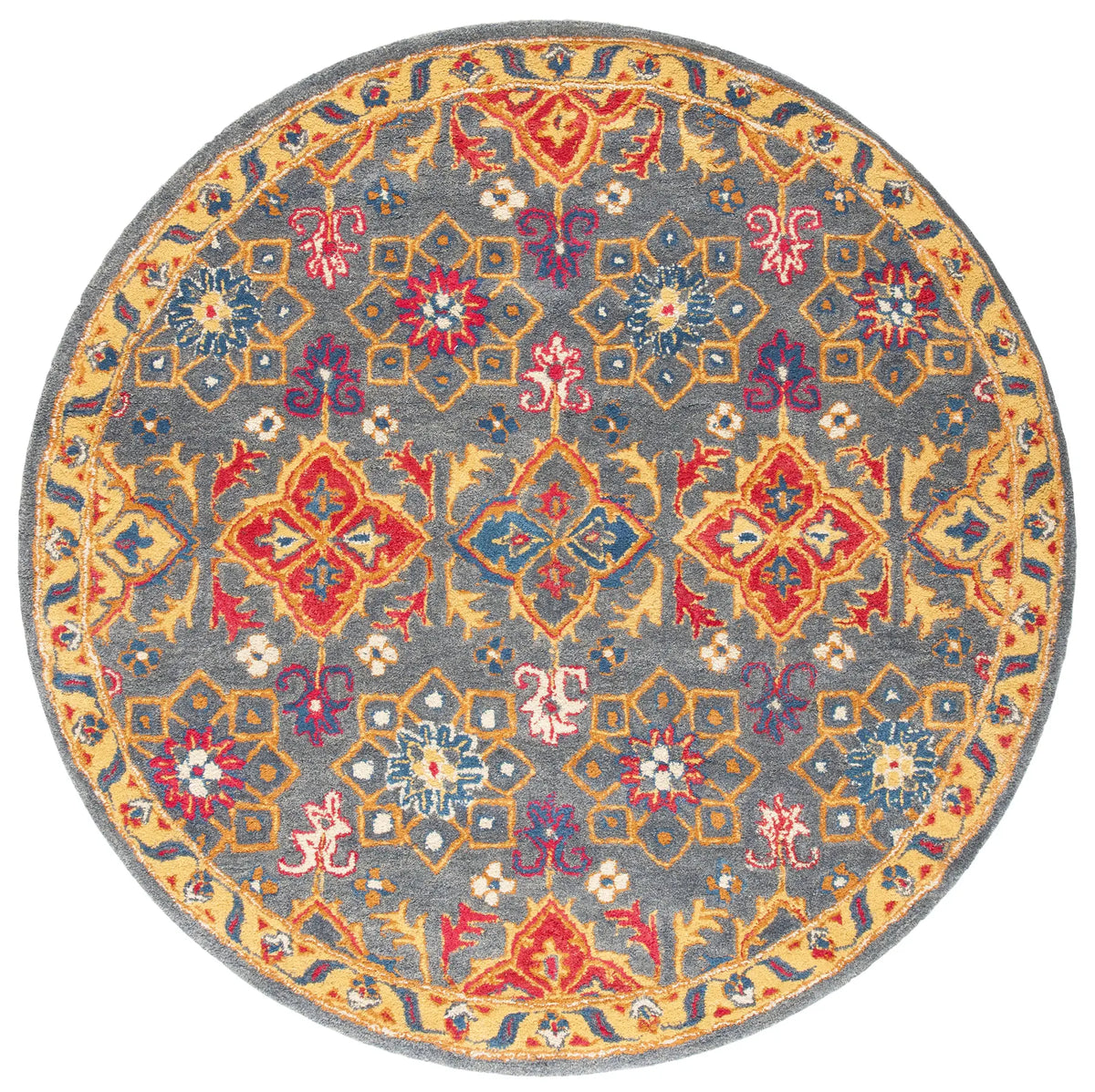 Safavieh Heritage 6'-0" x 6'-0" Rug in Charcoal / Multi