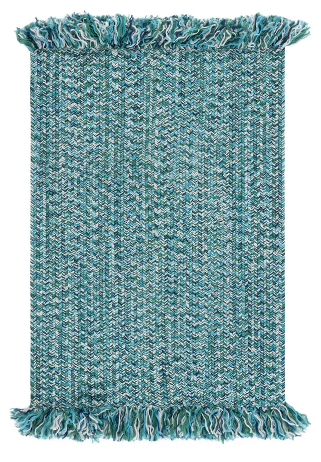 Safavieh Braided 300 2'-0" x 3'-0" Rug in Turquoise