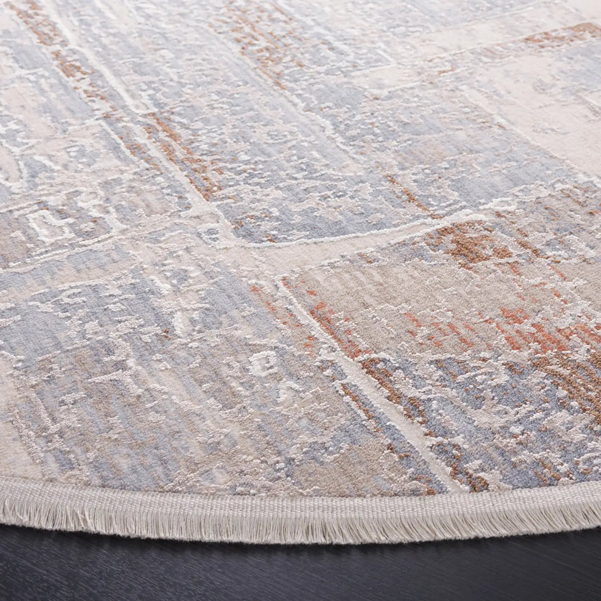 Safavieh Marmara 6'-7" x 6'-7" Rug in Beige / Blue Rust