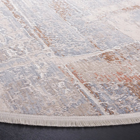 Safavieh Marmara 6'-7" x 6'-7" Rug in Beige / Blue Rust