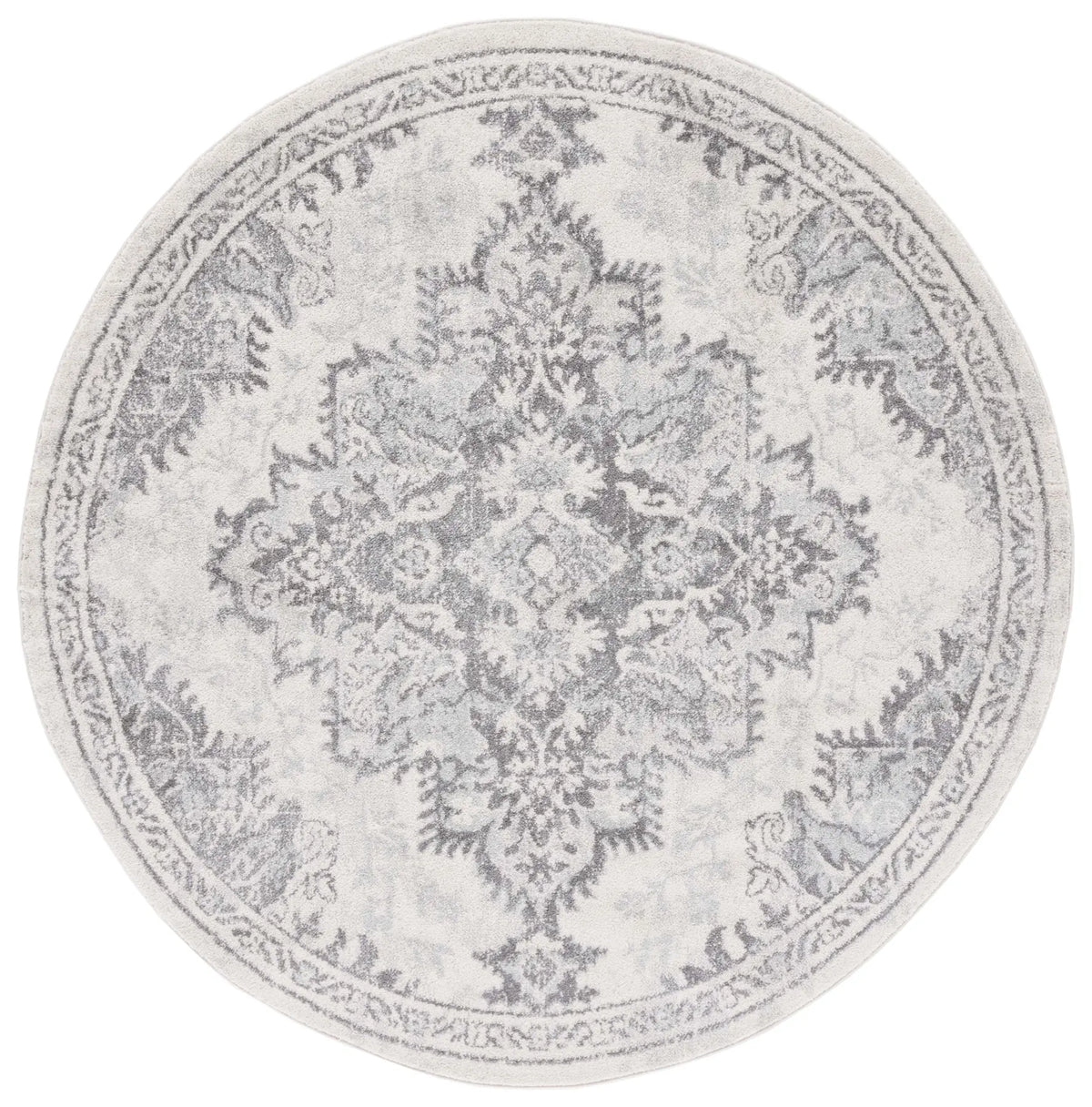 Safavieh Tulum 6'-7" x 6'-7" Rug in Ivory / Grey