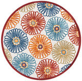 Safavieh Cabana 6'-7" x 6'-7" Rug in Creme / Red