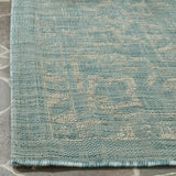Safavieh Courtyard 6'-7" x 9'-6" Rug in Aqua / Grey