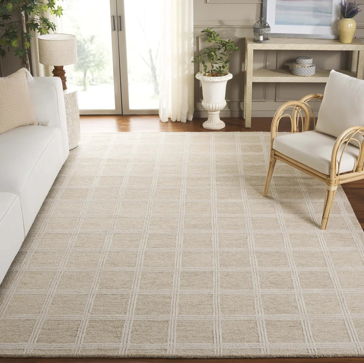 Safavieh Pine 10'-0" x 14'-0" Rug in Beige / Ivory