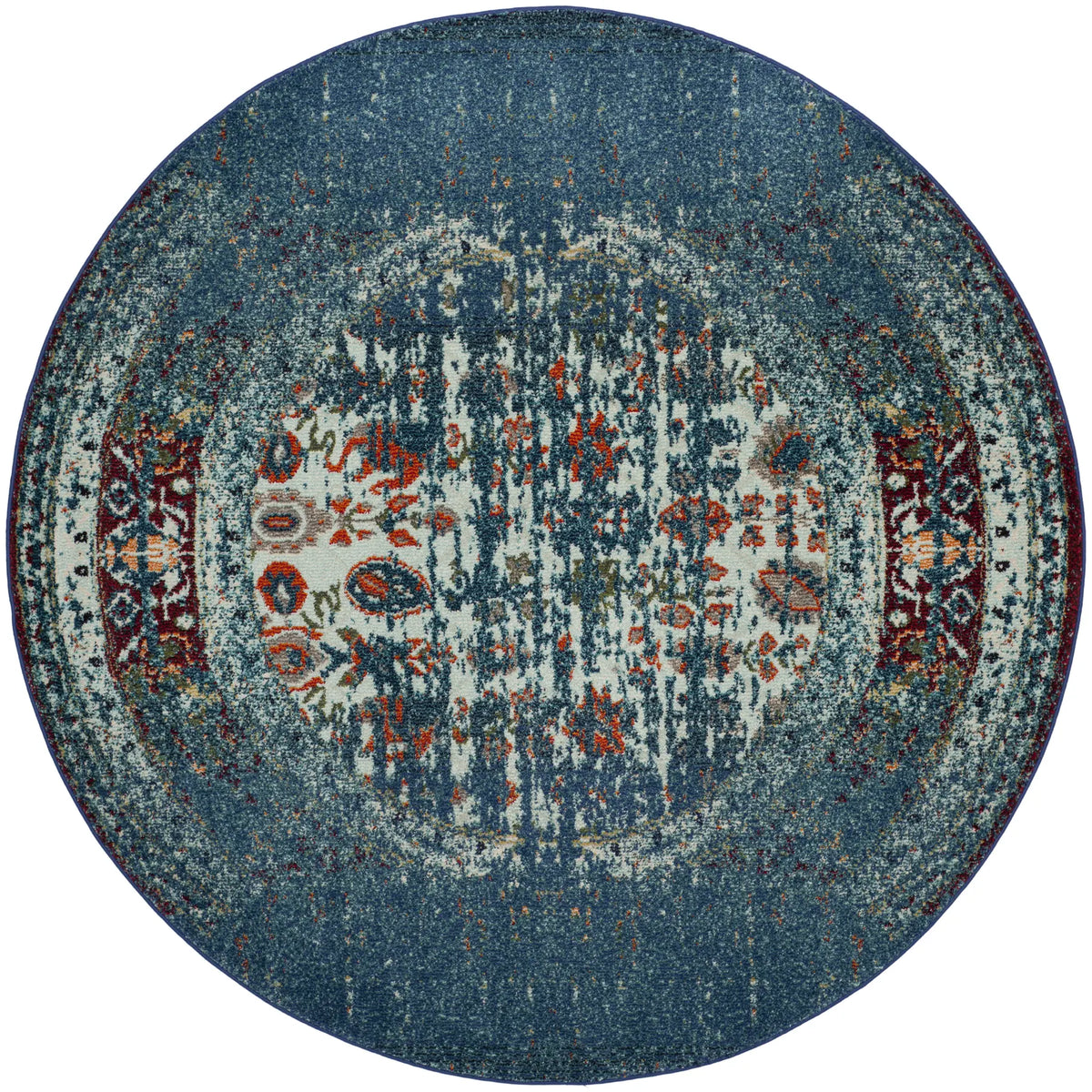 Safavieh Monaco 6'-7" x 6'-7" Rug in Blue / Ivory
