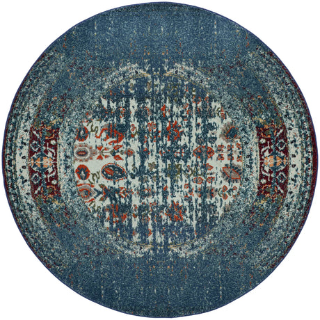 Safavieh Monaco 6'-7" x 6'-7" Rug in Blue / Ivory