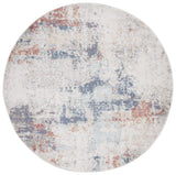 Safavieh Phoenix 500 6'-7" x 6'-7" Rug in Ivory / Blue Rust