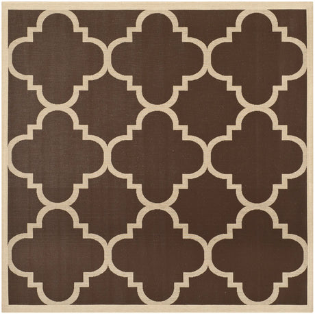 Safavieh Courtyard 7'-10" x 7'-10" Rug in Dark Brown