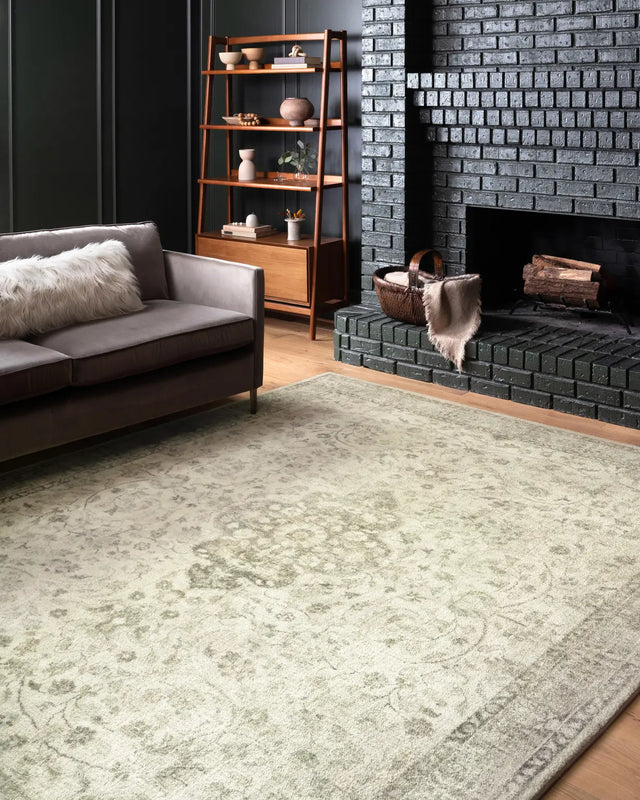Loloi Rosette Ros-02 Ivory/Silver Rugs - room scene 1