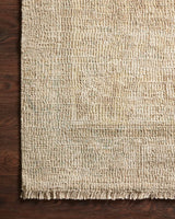 Loloi Priya Pry-01 Ocean/Ivory Rugs - corner on wood