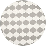 Safavieh Dhurries 7'-0" x 7'-0" Rug in Grey / Ivory