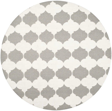 Safavieh Dhurries 7'-0" x 7'-0" Rug in Grey / Ivory