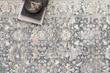Loloi Lucia Luc-04 Grey / Mist Rugs - styled aerial 1