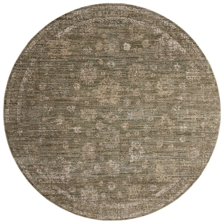 Loloi Priscilla PRL-02 Olive / Sand Rug - round flat
