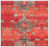 Safavieh Tucson 6'-0" x 6'-0" Rug in Rust / Green