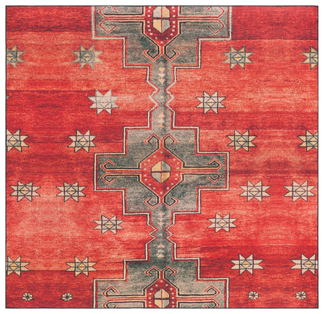 Safavieh Tucson 6'-0" x 6'-0" Rug in Rust / Green