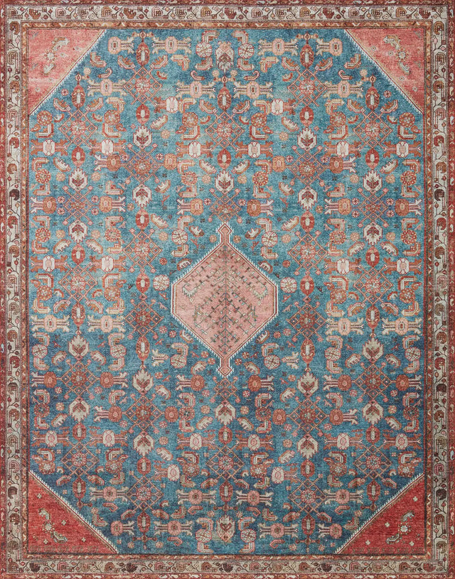 Loloi Layla Lay-10 Marine/Clay Rugs - main flat