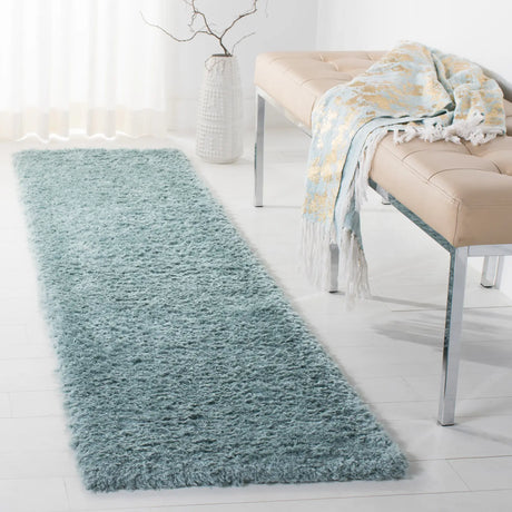 Safavieh Madrid Shag 200 2'-0" x 10'-0" Rug in Aqua