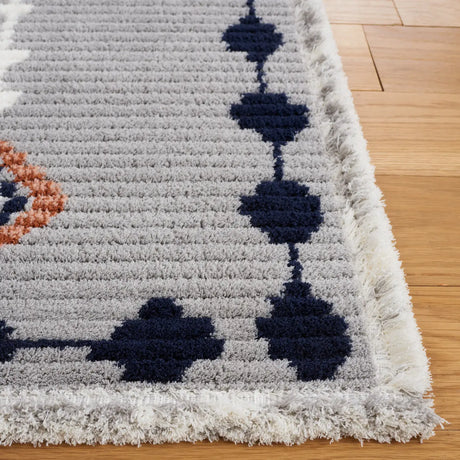 Safavieh Marrakesh 4'-0" x 6'-0" Rug in Grey / Blue Rust