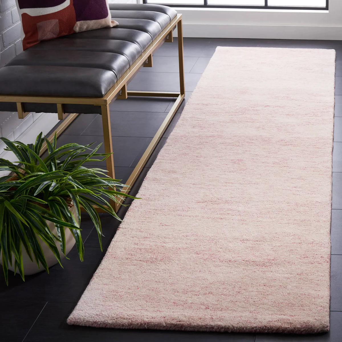 Safavieh Metro 2'-3" x 9'-0" Rug in Pink / Ivory