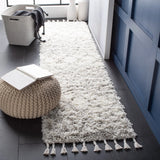 Safavieh Pro Lux Shag 400 2'-0" x 8'-0" Rug in Ivory / Grey