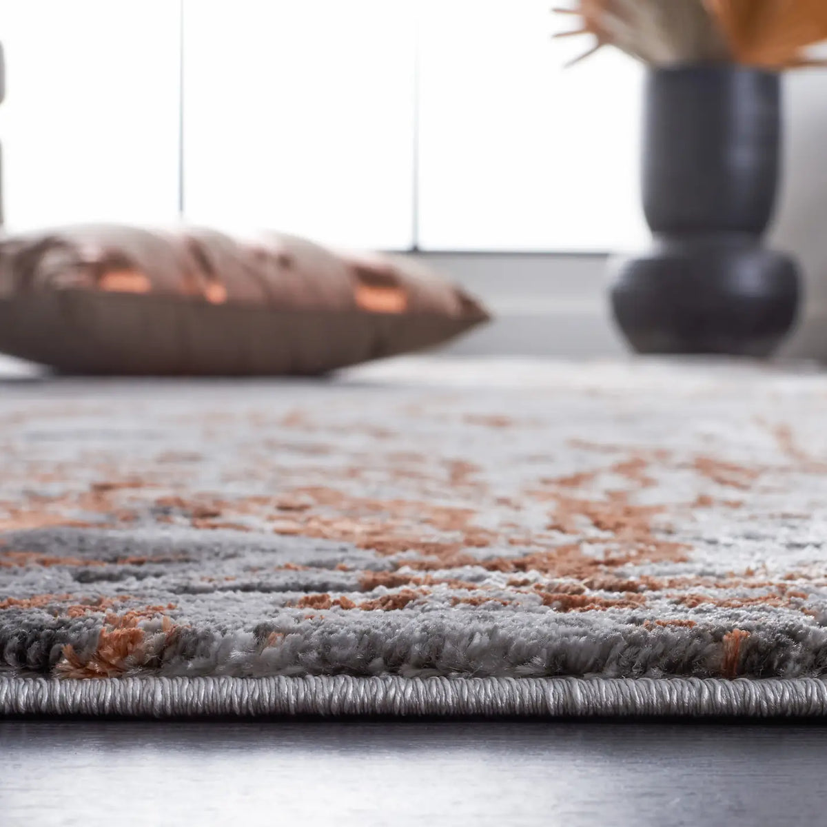 Safavieh Craft 4'-0" x 6'-0" Rug in Grey / Orange