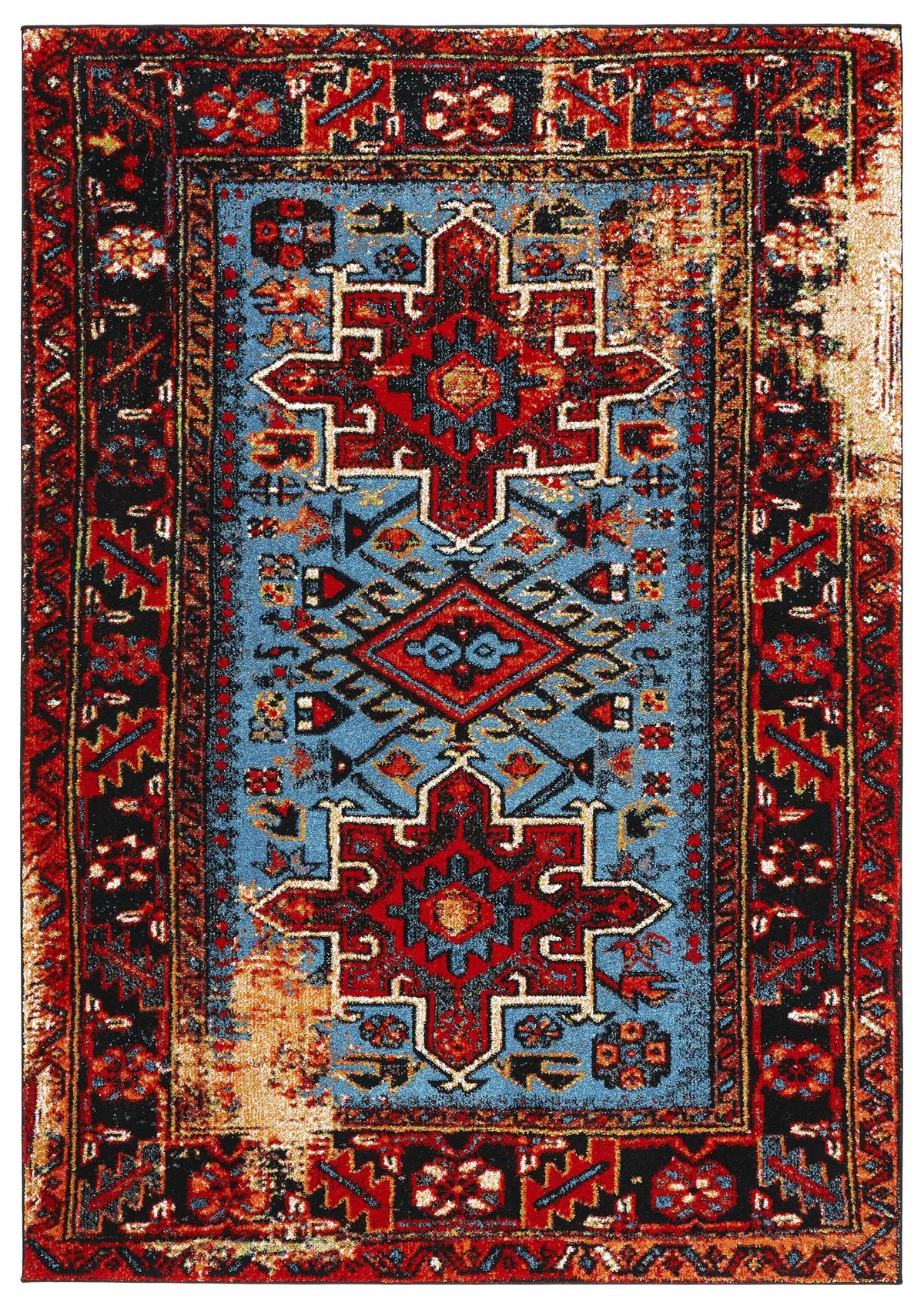 Safavieh Vintage Hamadan 4'-0" x 6'-0" Rug in Red / Light Blue
