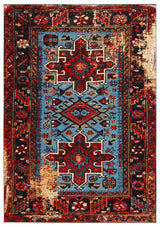 Safavieh Vintage Hamadan 4'-0" x 6'-0" Rug in Red / Light Blue