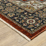 Oriental Weavers Sphinx Aberdeen 4151R Red/ Blue Rugs - corner detail