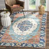 Safavieh Saffron 4'-0" x 6'-0" Rug in Blue / Coral