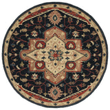 Safavieh Heritage 6'-0" x 6'-0" Rug in Navy / Red