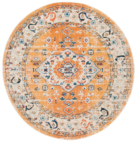Safavieh Madison 6'-7" x 6'-7" Rug in Orange / Ivory