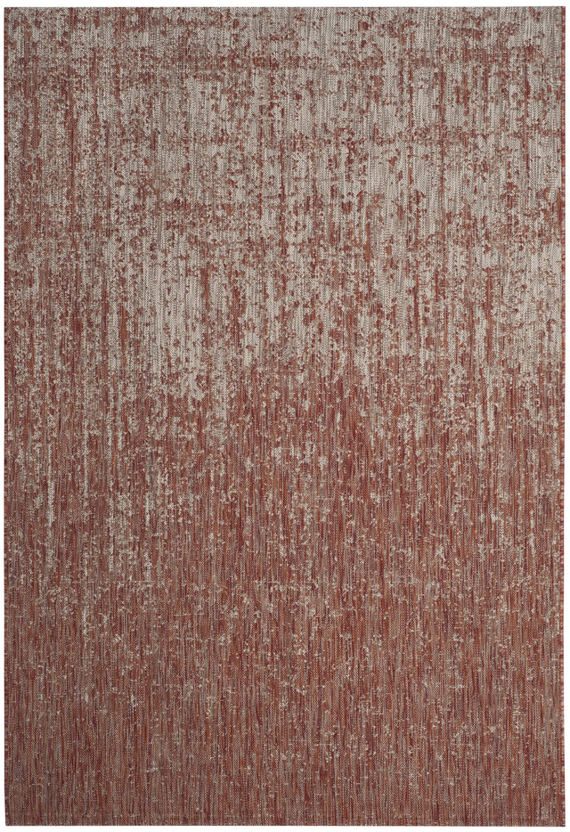 Safavieh Courtyard 5'-3" x 7'-7" Rug in Rust / Grey