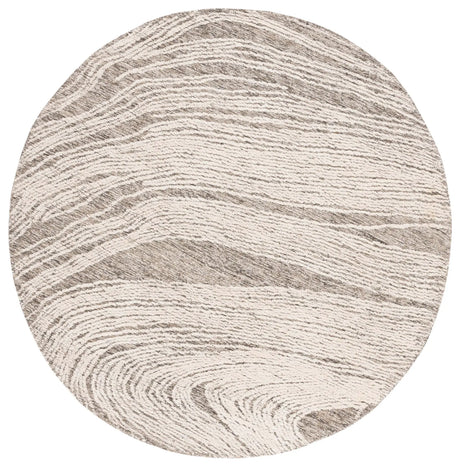 Safavieh Abstract 6'-0" x 6'-0" Rug in Charcoal / Ivory