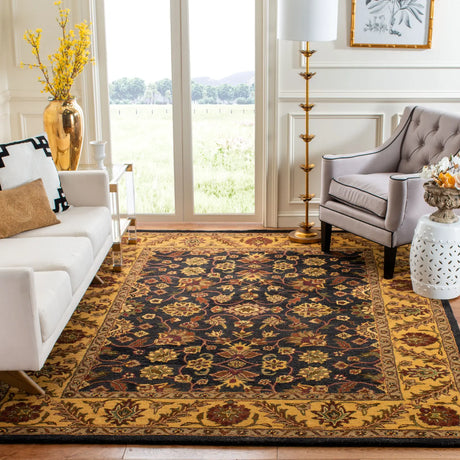 Safavieh Golden Jaipur 9'-6" x 13'-6" Rug in Black / Gold