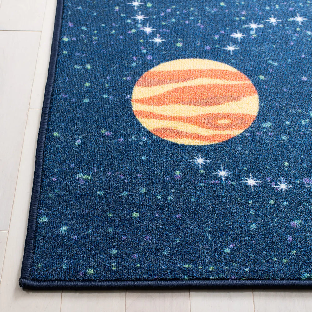 Safavieh Kids Playhouse 200 4'-4" x 6'-0" Rug in Navy / Gold